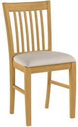East West Furniture Norfolk Kitchen Dining Linen Fabric Upholstered Wood Chairs, Set of 2, Oak East West Furniture