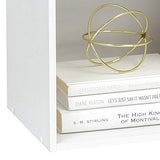 IRIS USA 2-Tier Open Cubby Storage Shelf, Small Sturdy Storage Bookshelf Cabinet for Living Room Bedroom Guest Room Office Dorm Room Kids Room and Bathroom, White IRIS
