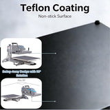 Eonvest 16x24 Manual 90° Swing Away Heat Press Machine with Slide Out Base, 2kw, High Pressure, Designed for Industrial, Small Business, or Home Use. (Grey and Blue, 16x24 Manual) Eonvest