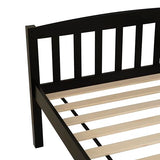 Linon Howell Black Solid Wooden Twin Over Twin Bunk Bed with Ladder Linon
