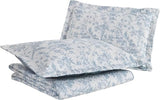 Laura Ashley - King Quilt Set, Soft Cotton Bedding with Reversible Design, Medium Weight for Year Round Use, 3 Piece Bed Set with Matching Pillowcases (Amberley Blue) Laura Ashley