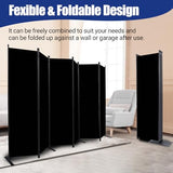 Room Divider and Folding Privacy Screens 6 Panel, 11 Ft Wide Room Partitions Dividers, Portable Room Divider Screen for Room Separtition, Folding Wall Dividers for Rooms, Office, Bedroom, Studio Black HOMSCREENER