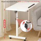 Takywep Adjustable Height Rolling Standing Desk, Mobile Foldable Sit Stand Workstation with Wheels for Laptop, Small Space Home Office Computer Table Takywep