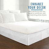 Fresh Ideas Bedding Tailored Bedskirt, Classic 14” Drop Length, Pleated Styling, King, White, (Model: FRE20114WHIT04) FRESH IDEAS