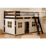 Wonder Nook Bunk Bed Curtains, Adjustable 2 Panels, Bottom Bunk Bed Privacy Set, Cotton Play Tent Curtain with Velcro & Tie Attachments – Multipurpose Kids Fort Play Space for Loft Beds, Tables Cosmos & Poppy