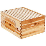 VEVOR Bee Hive Deep Box Starter Kit, 100% Beeswax Coated Natural Cedar Wood, Langstroth Beehive Kit with 10 Frames and Foundations, Transparent Acrylic Bee Windows for Beginners and Pro Beekeepers VEVOR