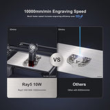 Longer Ray5 Laser Engraver, 10W Laser Cutter, 0.06 * 0.06 mm Precision Laser Engraver for Acrylic, Wood, and Metal with Emergency Stop, 3.5-inch Touch Screen for DIY Longer