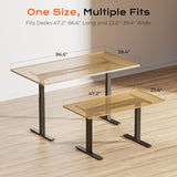 Huuger Dual Motor Electric Standing Desk Frame, Sit Stand up Desk Leg for 47.2” to 86.6” Desktop, Computer Desk Leg with Cable Tray, 3 Memory Height Presets, 2 Hooks, Black Frame Only Huuger