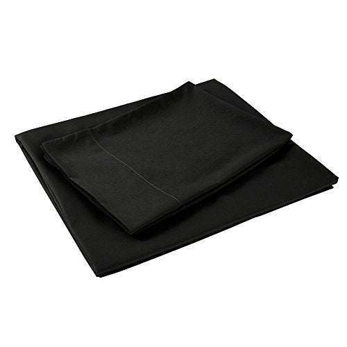 Sfoothome Queen Sheets Set - Black Hotel Luxury 4-Piece Bed Set, Extra Deep Pocket, 1800 Series Bedding Set, Wrinkle & Fade Resistant, Sheet & Pillow Case Set (Queen, Black) Sfoothome