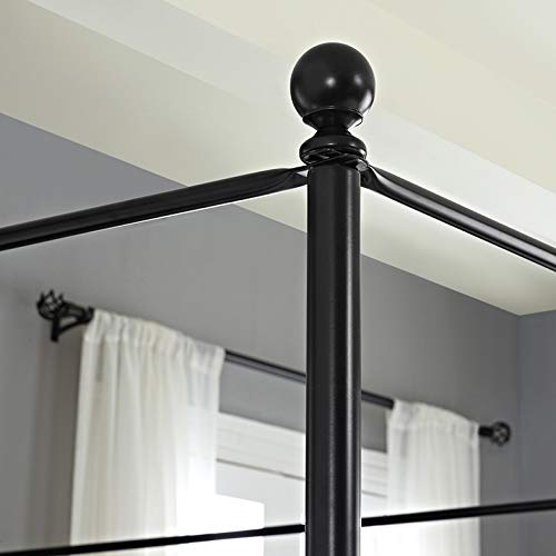 Crosley Furniture Montgomery Canopy Bed Set, Black, Queen Crosley Furniture