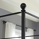 Crosley Furniture Montgomery Canopy Bed Set, Black, Queen Crosley Furniture