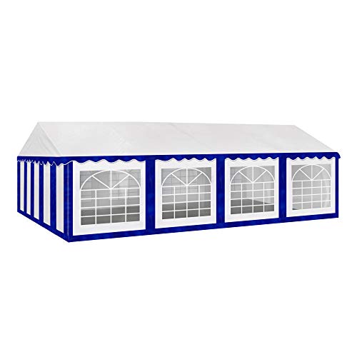 AMERICAN PHOENIX Party Tent 16x26 ft Heavy Duty Canopy Shelter Gazebo for Wedding Event Fair with Roof with Sidewalls and Windows White and Blue Event Tents AMERICAN PHOENIX
