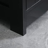 HOMCOM Under Sink Bathroom Cabinet with 2 Doors and Shelf, Pedestal Sink Bathroom Vanity Cabinet, Black HOMCOM