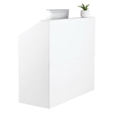 VEVOR Reception Desk, 46 Inch Rectangular Front Counter Table, Office Reception Desk, Retail Counter and Front Reception Counter, for Checkout, Lobby, Beauty Salon and Office, White VEVOR