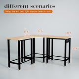 Betterhood 48"/60" Heavy-Duty Adjustable Workbench for Garage, Rubber Wood Shop Table,Hardwood Workstation Weight Capacity Over 1500 Lbs (Rubber Pad/Power Outlets/Ruler/63 x21.7 x35.8) Betterhood