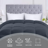 Utopia Bedding Comforters King Size, All Season Duvet Insert, Down Alternative Box Stitched Bed Comforter with Corner Tabs, Machine Washable (Grey) Utopia Bedding