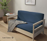 LANE LINEN Futon Covers Full Size, 100% Cotton Slipcovers, Full Size Mattress Cover for Futon Sofa Bed, Foldable Armless Sofa Cover, Zippered Couch Cover - Bluestone LANE LINEN