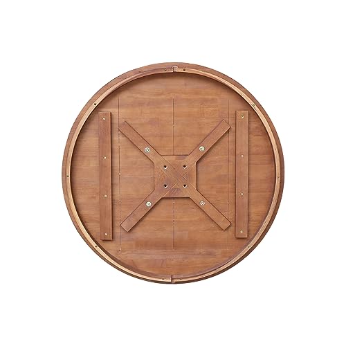 IC International Concepts 36" Round Top Pedestal Table-29.1" Height Dining Table, Distressed Oak IC International Concepts