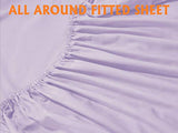 Elegant Comfort Best, Softest, Coziest 6-Piece Sheet Sets! - 1500 Premier Hotel Quality Luxurious Wrinkle Resistant 6-Piece Damask Stripe Bed Sheet Set, Full Lavender/Lilac Elegant Comfort