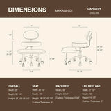 DR.LOMILOMI Ergonomic Cross-Legged Meditation Office Chair – Wide Criss Cross Kneeling Chair with Wheels, Adjustable Lumbar Support, Ideal for Yoga, Study & ADHD – Makani 601 (Standard, Olive) DR.LOMILOMI