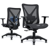 MOLENTS Ergonomic Office Chair, Mesh Computer Desk Chairs with Adjustable Lumbar Support, 3D Armrests, Tilt Function, Comfy Wide Seat, Swivel Executive Work Task Chair for Company and Home MOLENTS
