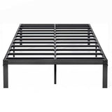 ZIYOO Full Size Bed Frame with Heavy Duty Steel Slat, 14 Inches Platform Bed Frame, Non-Slip Design, No Box Spring Needed, Easy Assembly, Quiet Noise Free, Under Bed Storage Space, Black ZIYOO