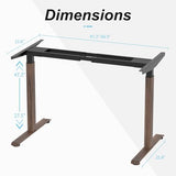 ERGO COLLECT Dual Motor Standing Desk Frame with Oval Legs, Electric Adjustable Sit Stand Desk Base for up to 70.8"x31.5" Table Tops, Sturdy Computer Desk Frame for Home Office Workstation (Walnut) ERGO COLLECT