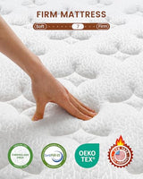 BedStory Full Size Mattress Firm - 14 Inch Hybrid Mattress with Orthopedic Spinal Support, Advanced Pocket Springs and Motion Isolation Technology, Fiberglass-Free, CertiPUR-US Certified BedStory