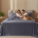 Utopia Bedding King Sheet Set – 4 Piece Bed Sheets for King Size Bed, Soft and Breathable Microfiber, Includes 1 Fitted Sheet, 1 Flat Sheet and 2 Pillowcases (Grey) Utopia Bedding