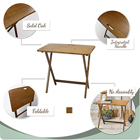 American Trails Presto Products Company Arizona Folding Table with Solid Red Oak,Warm Brown American Trails