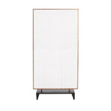 Christopher Knight Home Eldon Metal Room Divider Screen, Tall Single Panel Mesh Privacy Screen, Iron Frame and Modern Design Room Separation, Free Standing Wall Partition, Gold Brushed Brown+Black Christopher Knight Home