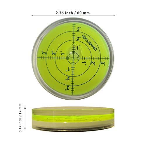 Magnetic Round Bubble Level Tool Bullseye Inclinometer Machinist Pocket Precision Spirit String Circular - Trailer Rv Leveling System Blocks Table Post Indicators Camper Leveler Magnet 2.4 Inch 60mm GEONASSUR