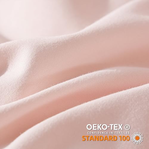 YIRDDEO Twin Comforter Set - Comforter Twin Size Bed with Ball Pom Fringe, Soft Bedding Set for All Seasons - 2 Pieces, 1 Comforter (66"x90") & 1 Pillow Sham(20"x26"), Blush YIRDDEO