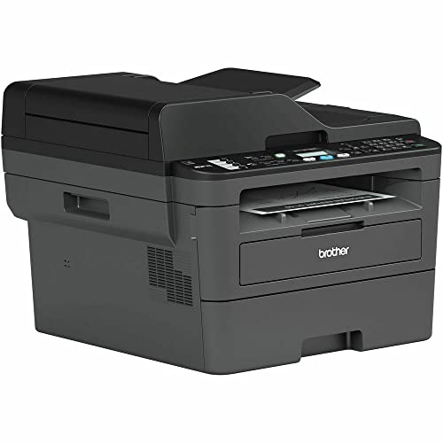 Brother MFC L26 Series All-in-One Laser Monochrome Printer, Print, Copy, Scan, Fax - 26 ppm, 2400 x 600 dpi, 250 Sheets, Wireless, Mobile Printing, Auto 2-Sided Printing, with MTC Printer Cable