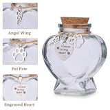 Signifyule Pet Memorial Bottle for Pet Hair,Keepsake for Dog Hair with Heart Shape Glass,Pet Fur Memorial Fur Urn