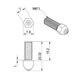 DUROZZLE Diamond PCD Tip Nozzles 0.4mm for K1 / K1 Max/CR-M4 / CR-10 SE/Ender 3 V3 KE 3D Printer, Hardened High Precision (K1/K1 Max, 0.4mm) DUROZZLE