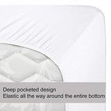 Soft Stretch Full Size Fitted Sheet Only - Jersey Knit, 4-Way Stretchy Snug Fit, Wrinkle Free & Stay in Place, No More Slipping Off for Mattress, Soft & Comfortable - White, Full N&Y HOME