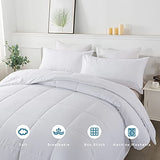 DOWNCOOL Full Size Comforter Sets -All Season Bedding Comforters Sets with 2 Pillow Cases -3 Pieces Bed Set Down Alternative Comforter Set -White Bedding Sets Full(82"x86") DOWNCOOL