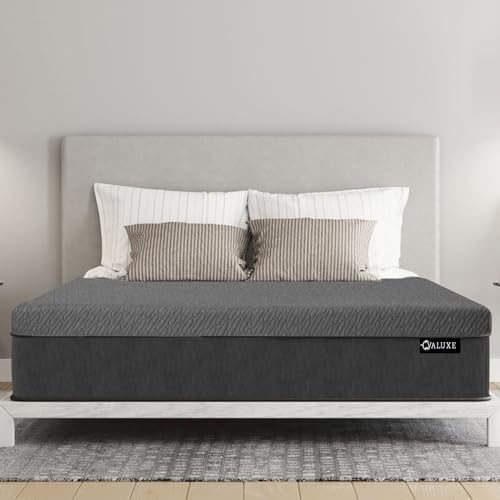 VALUXE 3 Inch Gel Memory Foam Mattress Topper Queen Size High Density Cooling Pad Pressure Relief Bed Topper Grey (with Removable & Washable Bamboo Cover) VALUXE