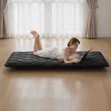 VEVOR 9-Layer Japanese Futon Mattress, 3.5" Thick Twin Tatami Mat, Foldable Roll Up Mattress for Sleeping with Storage Bag, Portable Floor Mattress for Camping Dormitory Yoga, Black VEVOR