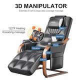 LEERCON Massage Chair Full Body, L-Track 4D Zero Gravity Shiatsu Heating Massage Recliner Chair,PU Leather,Adjustable Footrest for Study, Office, Living Room, Assembly Required LEERCON