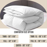 Mattress-Homes Comforter Duvet Insert Quilted Comforters 1 Piece Twin XL 100% Soft Comfy Microfiber Down Alternative Extra Long Twin Comforter Lightweight for Bedding White Solid All Season Mattress-Homes