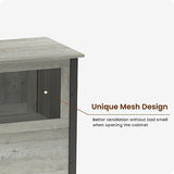 Tatub 40-50 Gallon Fish Tank Stand with Cabinet, Metal Aquarium Stand for Accessories Storage, Reptile Tank Turtle Terrariums Table Bearable 1000LBS, Accommodates 2 Aquariums, Grey Tatub