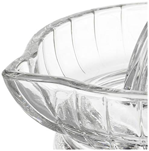 HIC Citrus Juicer Reamer with Handle and Pour Spout, Heavyweight Glass, Clear HIC Kitchen