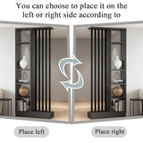 Wall Room Divider - Freestanding Wood Room Divider with Shelves, Wall Divider with Storage Cabinet, Easy Assembly Freestanding Decor for Bedroom, Office (Grey+Black, 31.5IN) Horseo