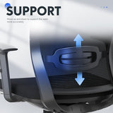 FLEXISPOT OC3 Cloud Ergonomic Office Chair with Footrest, Mesh Back Computer Chair, Home Office Desk Chairs, with Adjustable Lumbar Support/3D Headrest/Reliable Base, Elastic Foam Seat, Black, Cloud-F FLEXISPOT