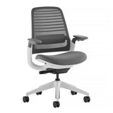 Steelcase Series 1 Office Chair - Ergonomic Work Chair with Wheels for Carpet - Helps Support Productivity - Weight-Activated Controls, Back Supports & Arm Support - Easy Assembly - Graphite, Light Steelcase