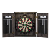 DMI Sports Paris Bristle Dartboard Cabinet Sets - Includes LED Lighting or Electronic Scoring Option, Rustic Grey (D4400W) DMI Sports