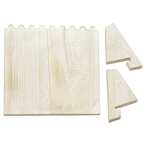 MOOCA Wooden Plank Necklace Holder Organizer For 8 Necklaces, Necklace Stand, Jewelry Display for Vendors, Necklace Display Stand, Jewelry Display for Selling, Washed White Color MOOCA
