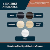 MANTELSDIRECT 72 Inch Floating Fireplace Mantel Wood Shelf in Chocolate - Colton from Mantels Direct | Wooden Rustic Wall Shelf Perfect for Décor and Electric Fireplaces MANTELSDIRECT